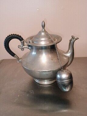 Vintage-C & K Holland Real Pewter Tea Pot